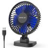 USB Desk Fan, Small but Mighty, Quiet Portable Fan for Desktop Office Table, 40Ã‚Â° Adjustment for Better Cooling, 3 Speeds, 4.9 ft Cord RT