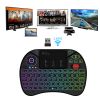 Rii X8 Portable 2.4GHz Mini Wireless Keyboard Controller with Touchpad Mouse Combo,8 Colors RGB Backlit,Rechargeable Li-ion Battery for Google Android