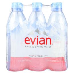 Evians Spring Water Natural Spring Water - Case of 4 - 16.9 FL oz.