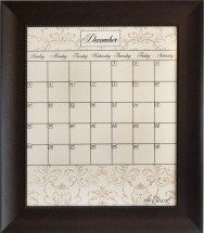 Dry Erase Calendar Board Framed Black Large Contrast