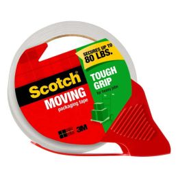 Scotch Tough Grip Packaging Tape Dispenser, Clear, 1.88 in x 65.6 yds, 1 Dispenser