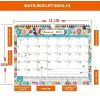 Wall Calendar 2023.7-2024.12 With18 Months,July 2023-December 2024,13.''x10'' Twin-Wire Binding+Hanging Hook +Ruled Blocks,Countdown Design Floral Cal