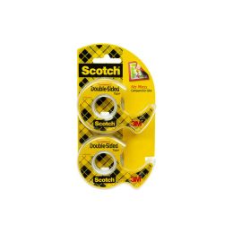 Scotch Double Sided Permanent Tape Dispensers, 1/2"x400", 2 Dispensers