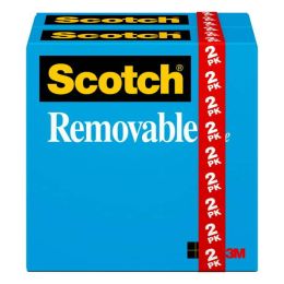 Scotch Removable Tape Refills, Clear, 1 in. Core, 2 Rolls