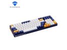 MACHENIKE K600 Gaming Keyboard; Tri-mode Hot Swappable Wireless Keyboard; PBT-FSA Cap;  RGB Music Rhythm;  4000mah Battery; Prussian Blue 100 Keys LCE