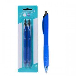 Retractable 0.7mm Ballpoint Pens, Blue (2pk) (pack of 24)