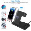 4 In 1 Wireless Charger Foldable Fast Charging Station Stand Dock Fit for iWatch Apple Pencil Airpod 1/2/3/Pro iPhone 13 12 11 Pro Samsung S22 S21 Qi-