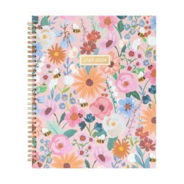 2023-2024 Mintgreen Weekly/Monthly Spiral Planner, 8.5" x10.5", Wildflower