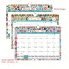 Wall Calendar 2023.7-2024.12 With18 Months,July 2023-December 2024,13.''x10'' Twin-Wire Binding+Hanging Hook +Ruled Blocks,Countdown Design Floral Cal