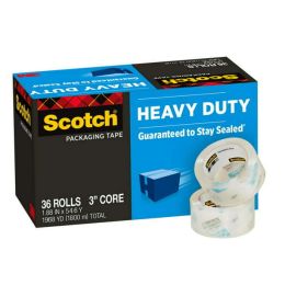 Scotch Heavy Duty Packaging Tape, Clear 1.88" x 54.60 Yds, 36 Rolls