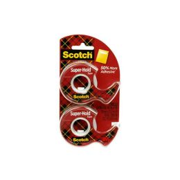 Scotch Super-Hold Tape Dispenser, 3/4in x 600in, 2 Dispensers