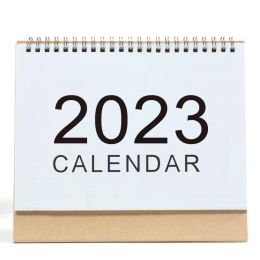 2023 Desktop Calendar Stand: Table Top Flip Desk Calendar for Home, School & Office Decoration - White