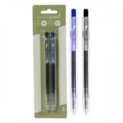 Eco Retractable Gel Pen, Black/blue (2pk) (pack of 24)