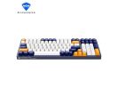 MACHENIKE K600 Gaming Keyboard; Tri-mode Hot Swappable Wireless Keyboard; PBT-FSA Cap;  RGB Music Rhythm;  4000mah Battery; Prussian Blue 100 Keys LCE