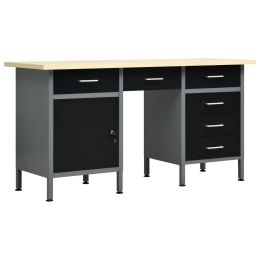 Workbench Black 63"x23.6"x33.5" Steel