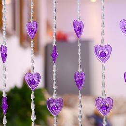 Household Plastic Crystal Acrylic Door Chain Decoration (Option: Transparent purple-130x90)