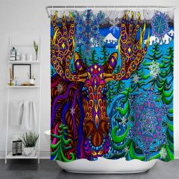 Digital Print-free Bathroom Curtain (Option: YLLHFK03-200x180CM)