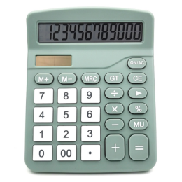 Cute and Functional Solar-Powered 12-Digit Scientific Calculator for Your Office Desk (Color: Green)