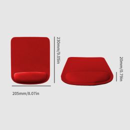 1pc Wrist Rest Pad, Wrist Guard Mouse Pad Wrist Pad For Computer PC Laptop, Office Desk Mat, Hand Rest Solid Color Wrist Rest For Gaming Typing (Color: Red)