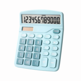 1pc Standard Function Calculator 12 -Bit Solar Dual Power Supply Calculator, With Large LCD Display (Items: Large-screen, Color: Blue)