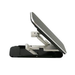 Universal Mini Metal Folding Mobile Phone Holder Stand Aluminum Alloy Invisible Portable Stand Bracket Desktop Phone Holder (Color: black)