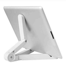 Universal Foldable Phone Tablet Holder Adjustable Bracket Desktop Stand (Style: B, Color: White)