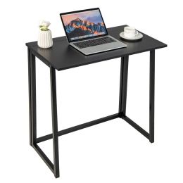 Mini Fortable Bed Room Computer Desk Study Writing Workstation (Color: black)