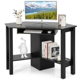 Household Corner Office Writing Desk With Pull-out Drawer and Shelf (Color: Style B)