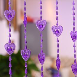 Household Plastic Crystal Acrylic Door Chain Decoration (Option: All Purple-130x130)