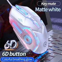 3200DPI G5 Mechanical E-Sports Wired Mouse For Computer Mouse Gamer Rechargeable Backlight Silent Office USB Mouse For Laptop (Color: 01)