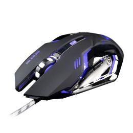 Professional gamer Gaming Mouse 8D 3200DPI Adjustable Wired Optical LED Computer Mice USB Cable Mouse for laptop PC (Ships From: China, Color: MMR2 black)