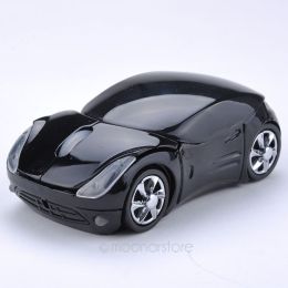 New USB 2.4GH Souris Optique Voiture Style Wireless Car USB2.0 Optical Mouse Mice For Laptop PC Computer (Color: black)