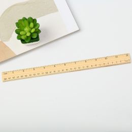 1pc Tailor Ruler Stationery Ruler Wooden Measuring Ruler (size: 11.8inch)