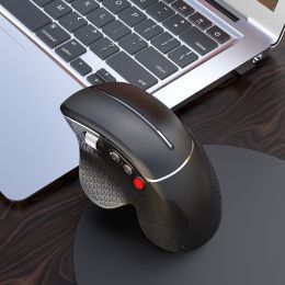 T32 Vertical Mouse 2.4Ghz Wireless Office Mouse ABS Material 6D Laptop Mice Computer Mouse PMW3212 3600DPI Adjustable (Color: T32B)