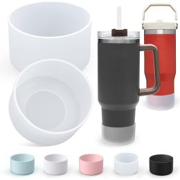 2Pcs Silicone Boot for Water Bottle Protective Water Bottle Bottom Sleeve Cover (Color: Clear)