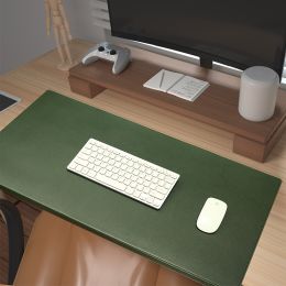 Folding Elbow Guard Wrist Guard Leather Office Desk Mat Big Mouse Pad Laptop Computer Desk Pad Gaming Mousepad Table Mat Cushion (Color: Green, size: 80X40CM)