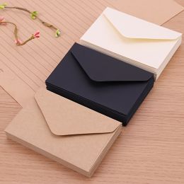 20pcs White & Black Kraft Mini Paper Window Envelopes - Perfect for Weddings & Invitations (Color: White)