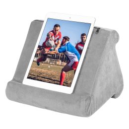 Multi-Angles Soft Tablet Stand Tablet Pillow for iPad Smartphones E-Readers Books Magazines (Color: Grey)