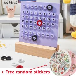 Cute & Reusable Acrylic Desk Calendar - 8 Colors, Unlimited Years, DIY Decorations - Perfect Office Desk Decor & Countdown Reminder Planner! (Color: Purple)