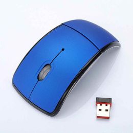 2.4G Wireless Folding Mouse Cordless Mice USB Foldable Receivers Games Computer Laptop Accessory (Ships From: China, Color: NO.5)