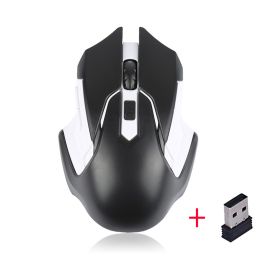 Professional 2.4GHz Wireless Optical Gaming Mouse Wireless Mice for PC Gaming Laptops Computer Mouse Gamer with USB Adapter (Ships From: China, Color: 01)