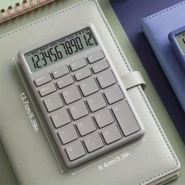 Stylish 12 Digit Battery-Powered Desktop Calculator with Easy-to-Press Big Buttons (Color: Green)