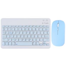 For iPad Air Pro 11 Bluetooth Wireless Keyboard Mouse For Android IOS Windows Phone Tablet (Axis Body: English Language, Color: Keyboard and mouse7)