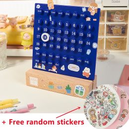 Cute & Reusable Acrylic Desk Calendar - 8 Colors, Unlimited Years, DIY Decorations - Perfect Office Desk Decor & Countdown Reminder Planner! (Color: Blue)