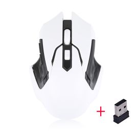 Professional 2.4GHz Wireless Optical Gaming Mouse Wireless Mice for PC Gaming Laptops Computer Mouse Gamer with USB Adapter (Ships From: China, Color: 02)