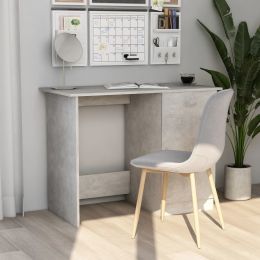 Desk Concrete Gray 39.4"x19.7"x29.9" Engineered Wood (Color: Grey)