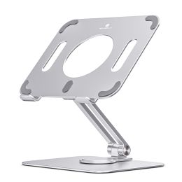 360 Angle Adjustable Mobile Phone Holders Universal Aluminum Alloy Tablet Stand Desk Mobile Phone Bracket (Color: Silver)