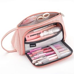 Large Capacity Pencil Case: Adorable School Supplies Pencil Storage Bag for Kids - Perfect Gift for Boys and Girls! (Color: Sakura Pink)