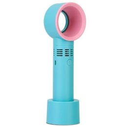 Handheld Bladeless Fan USB Rechargeable Portable Cooling Fan (Type: Portable Desk Fan, Color: Blue)