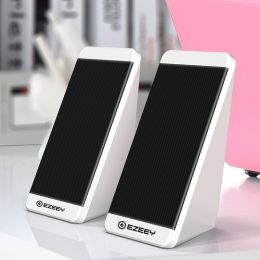 Mini Speaker USB Interface Wired Creative Notebook Desktop Computer Small Gift Audio S5 (Color: S5- White)